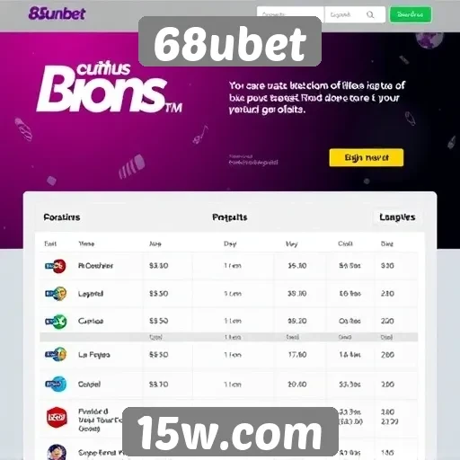 Comparação entre os bônus oferecidos pelo 68ubet